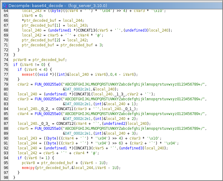 反编译后的 Base64 解码函数